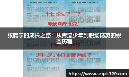 张骋宇的成长之路：从青涩少年到职场精英的蜕变历程